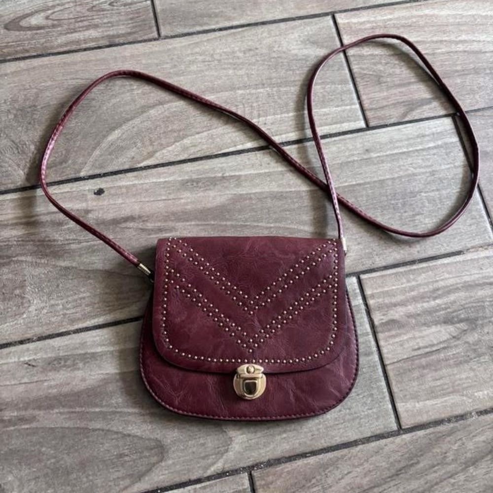 Source Unknown Dark Cherry Red Crossbody Bag - image 1
